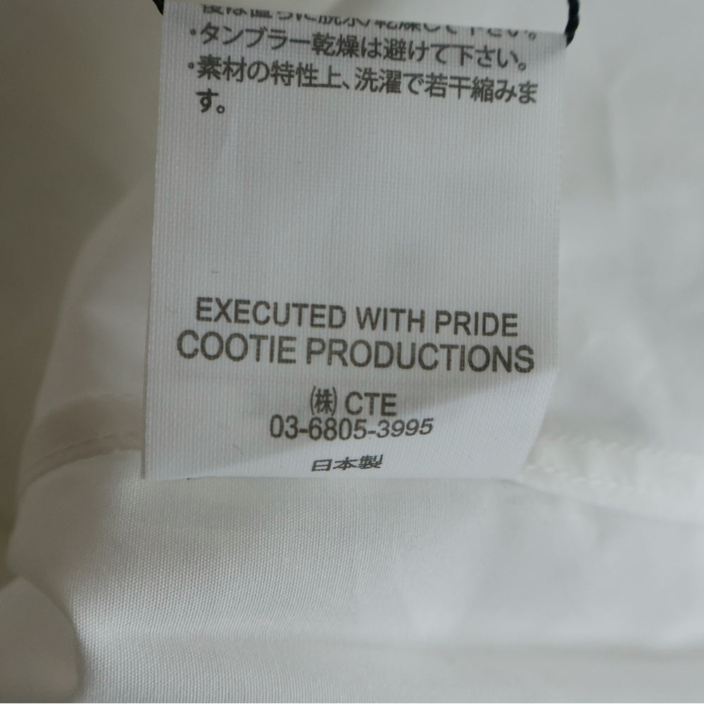 COOTIE PRODUCTIONS(クーティー プロダクションズ) 25SS 120/2 Typewriter Cuba S/S Shirt タイプライター キューバシャツ 半袖シャツ ホワイト CTE-25S408