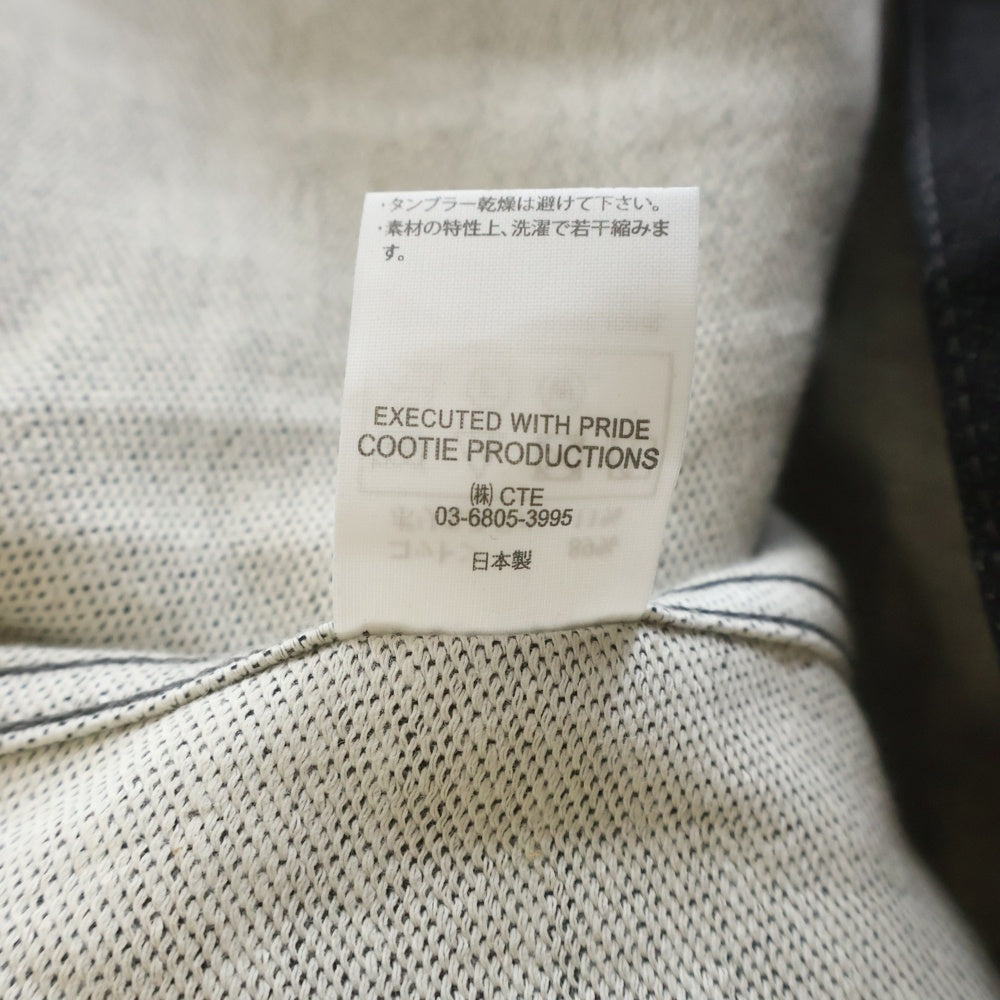 COOTIE PRODUCTIONS(クーティー プロダクションズ) 25AW Reverse Loop Denim Jacket Type 1st リバースループ デニムジャケット 長袖シャツジャケット ブラック CTE-25A201