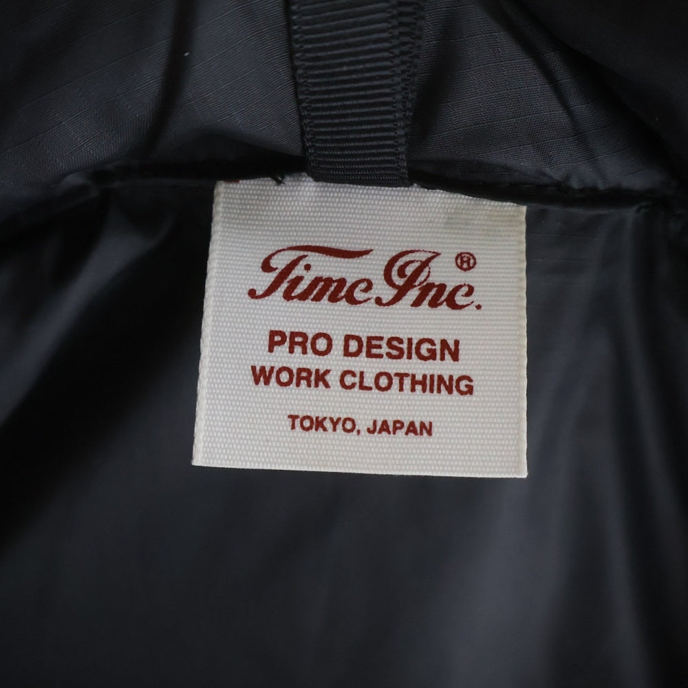 NO BRAND(ノーブランド) Timc Inc. タイムシー 東京インディアンズ ロゴ刺繍 ダウンベスト ブラック