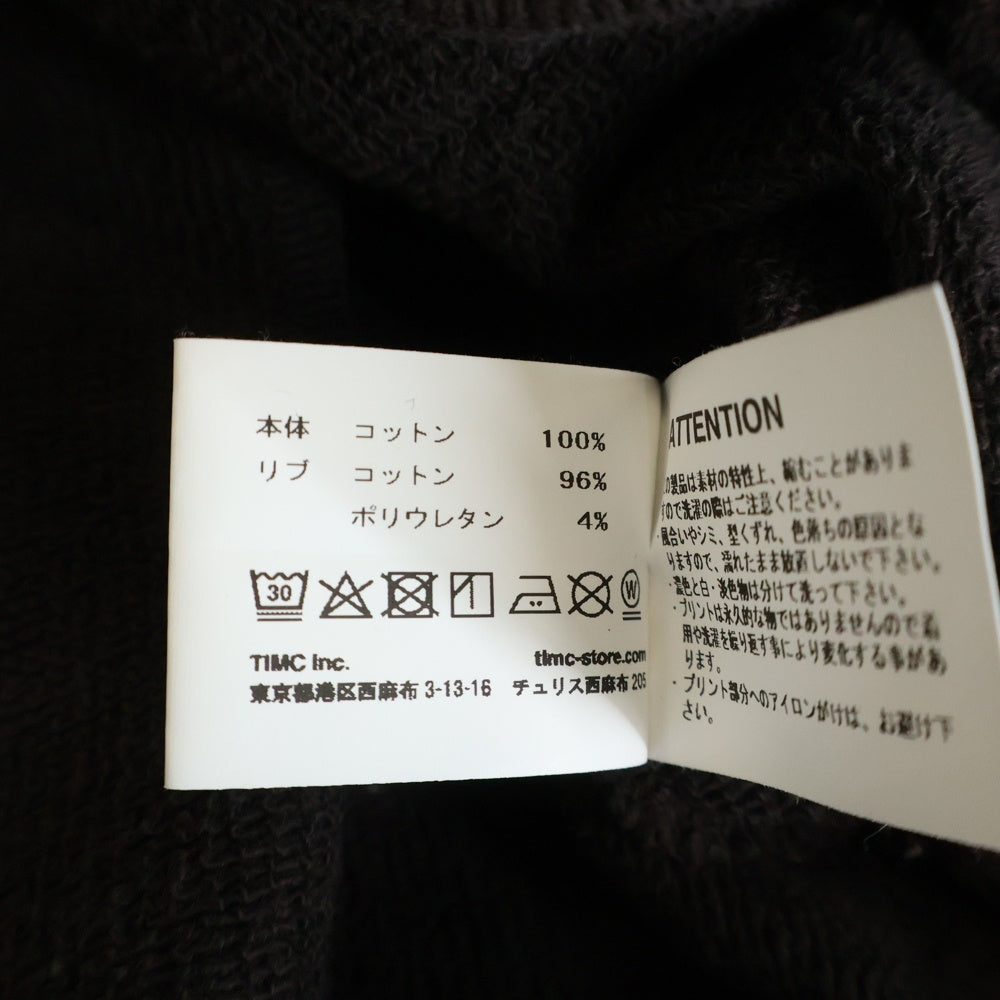 NO BRAND(ノーブランド) Timc Inc. タイムシー ワンポイントロゴ プルオーバーパーカー フーディー ブラウン