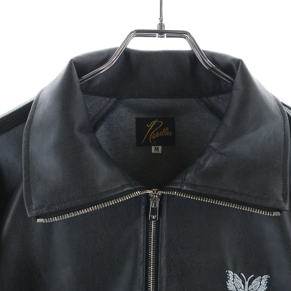 Needles(ニードルス) 25AW Track Jacket LHP別注 フェイクレザー トラックジャケット ブラック RW1574