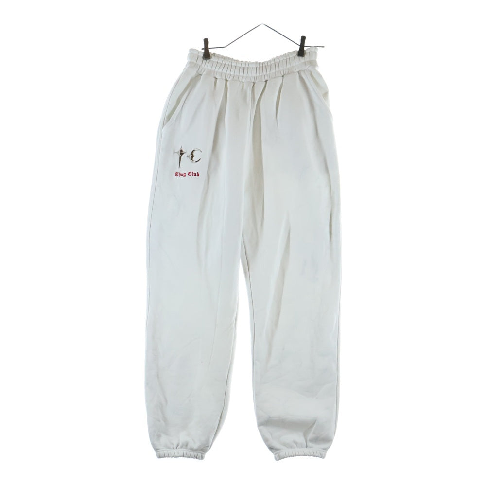 THUG CLUB(サグクラブ) OGGER PANTS TCロゴ エンブレム付き スウェットパンツ TCNMPT0103 ホワイト