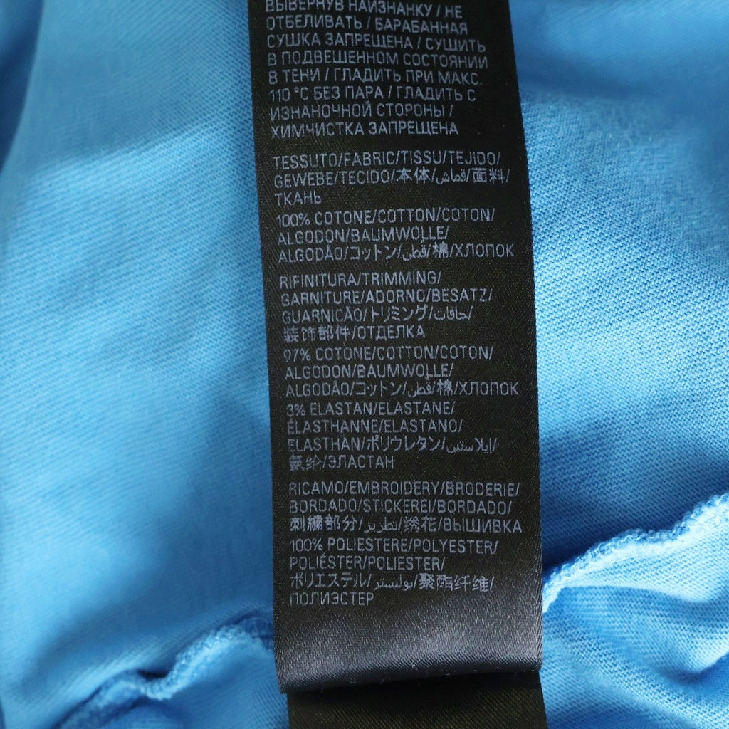 BALENCIAGA(バレンシアガ) 22AW BB PARIS ICON ミディアムフィットロゴ刺繍Tシャツ チャコール ブルー 612966 TMVG7