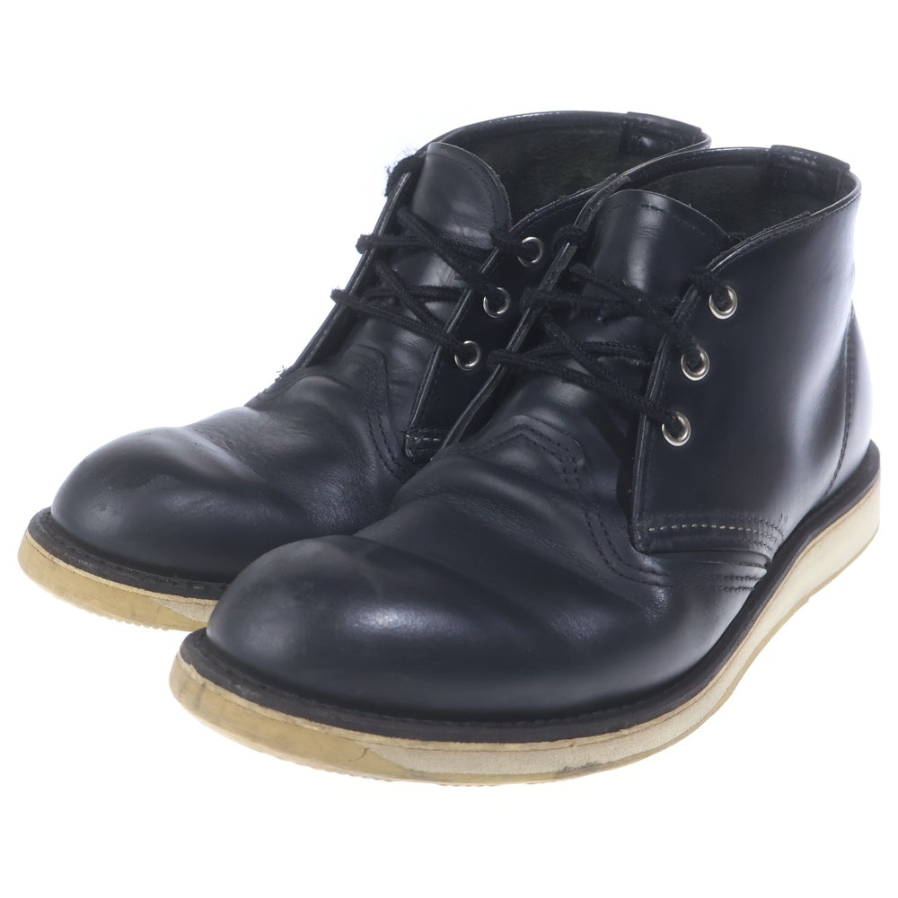 RED WING(レッド ウイング) WORK CHUKKA ワークレザー チャッカブーツ ブラック US9./27cm 3148