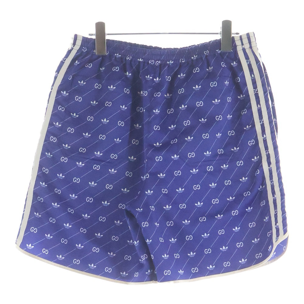 GUCCI(グッチ) ×ADIDAS TREFOIL SHORT PANT トレファイルロゴデザイン ロゴデザイン ショートパンツ ブルー 701367 ZAJCZ