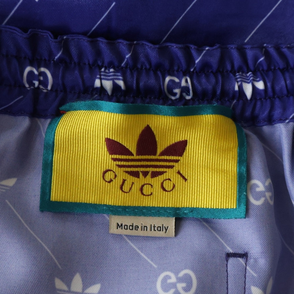 GUCCI(グッチ) ×ADIDAS TREFOIL SHORT PANT トレファイルロゴデザイン ロゴデザイン ショートパンツ ブルー 701367 ZAJCZ