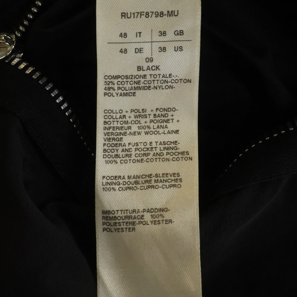 Rick Owens(リックオウエンス) 17AW バックディテール ボンバージャケット MA-1 ブラック RU17F8798-MU