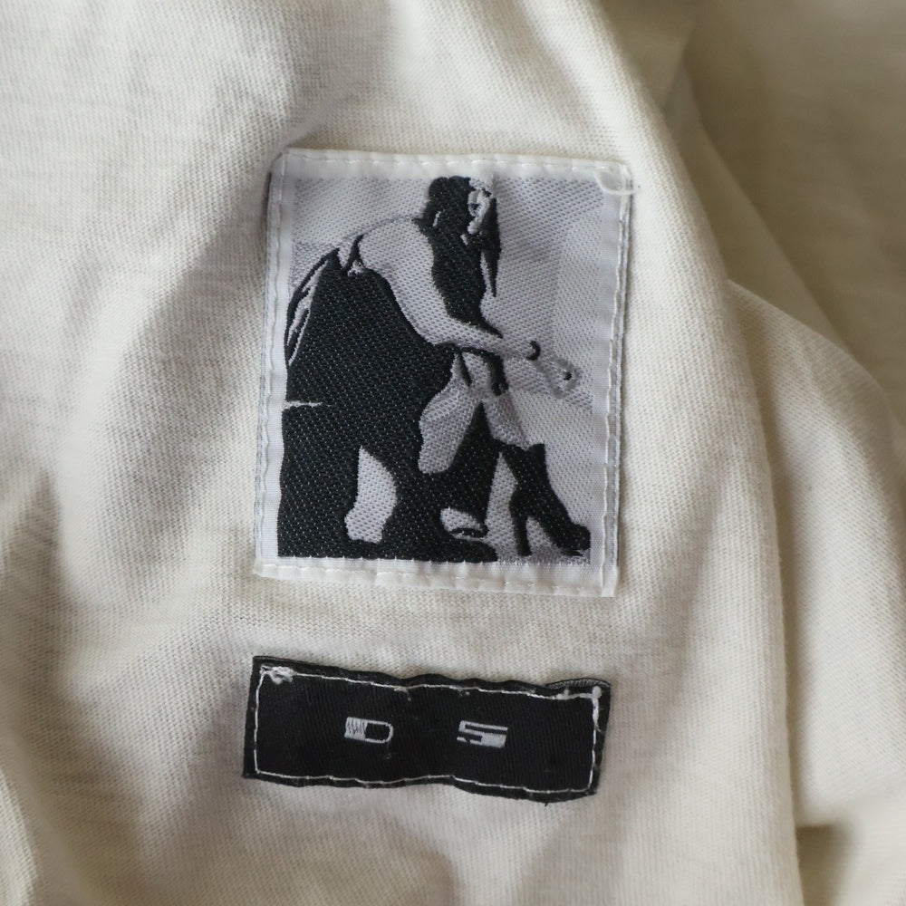 Rick Owens DRKSHDW(リックオウエンス ダークシャドウ) 15SS パッチワークデザイン クルーネック カットソー 長袖シャツ ホワイト DU15F5260