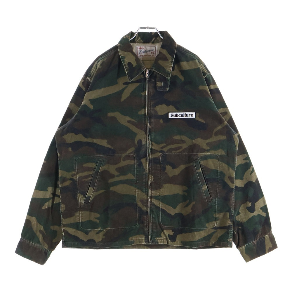 SUBCULTURE(サブカルチャー) 25SS Corduroy Swing Top With Patches ワッペン付き コーデュロイ スイングトップ アウター カモ柄 迷彩 SCJK-S2501