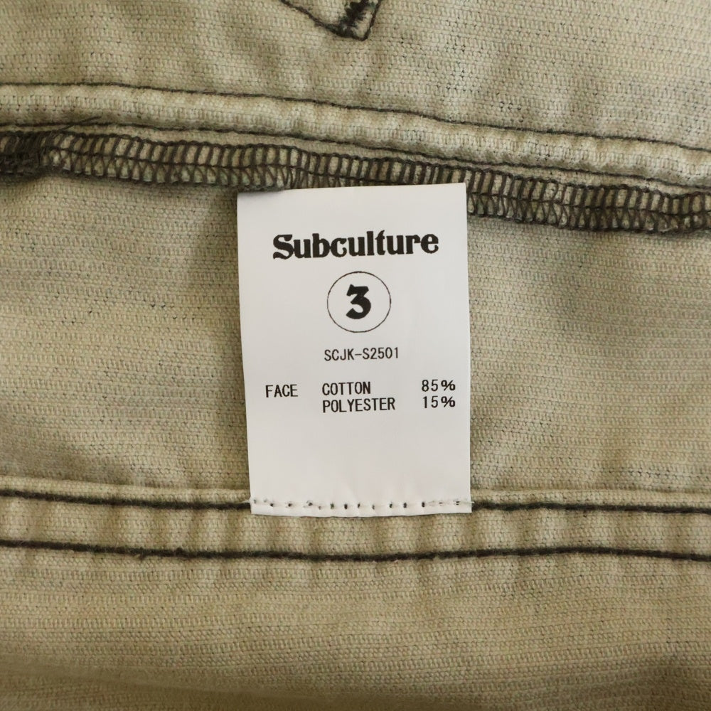 SUBCULTURE(サブカルチャー) 25SS Corduroy Swing Top With Patches ワッペン付き コーデュロイ スイングトップ アウター カモ柄 迷彩 SCJK-S2501