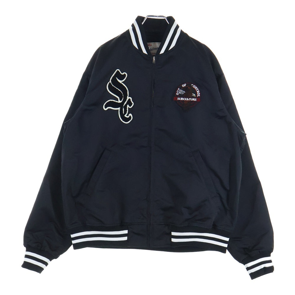 SC/サブカルチャー STADIUM JACKET / 黒 スタジャン SUBCULTURE(サブカルチャー) Stadium Jumper スタジアムジャンパー