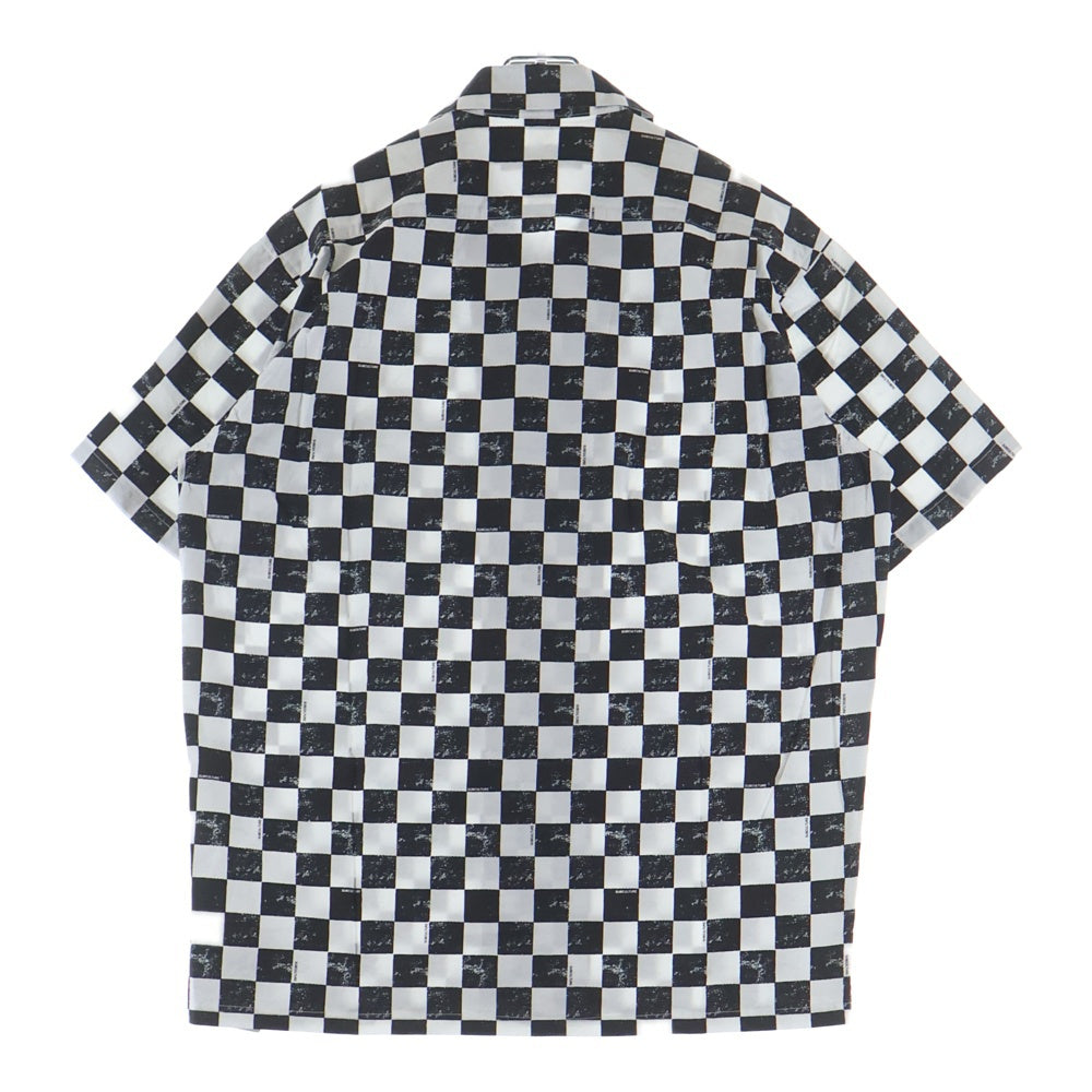 SUBCULTURE(サブカルチャー) Rayon Shirt レーヨンシャツ半袖シャツ ブラック/ホワイト SCSH-S2408