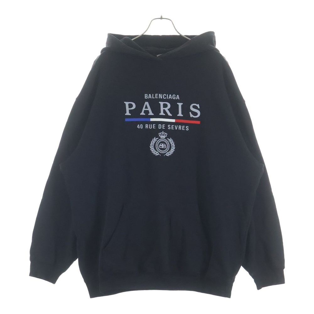 BALENCIAGA(バレンシアガ) BB Logo Pullover Hoodie Sweatshirt BBロゴ プルオーバーパーカー スウェット ブラック 570811 TGV49