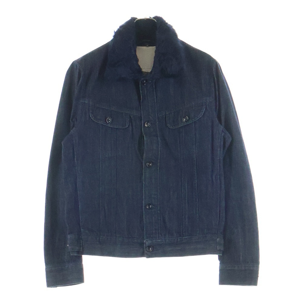 Maison Martin Margiela(メゾンマルタンマルジェラ) 13AW ファー付き デニムジャケット ブルー S50AM0182