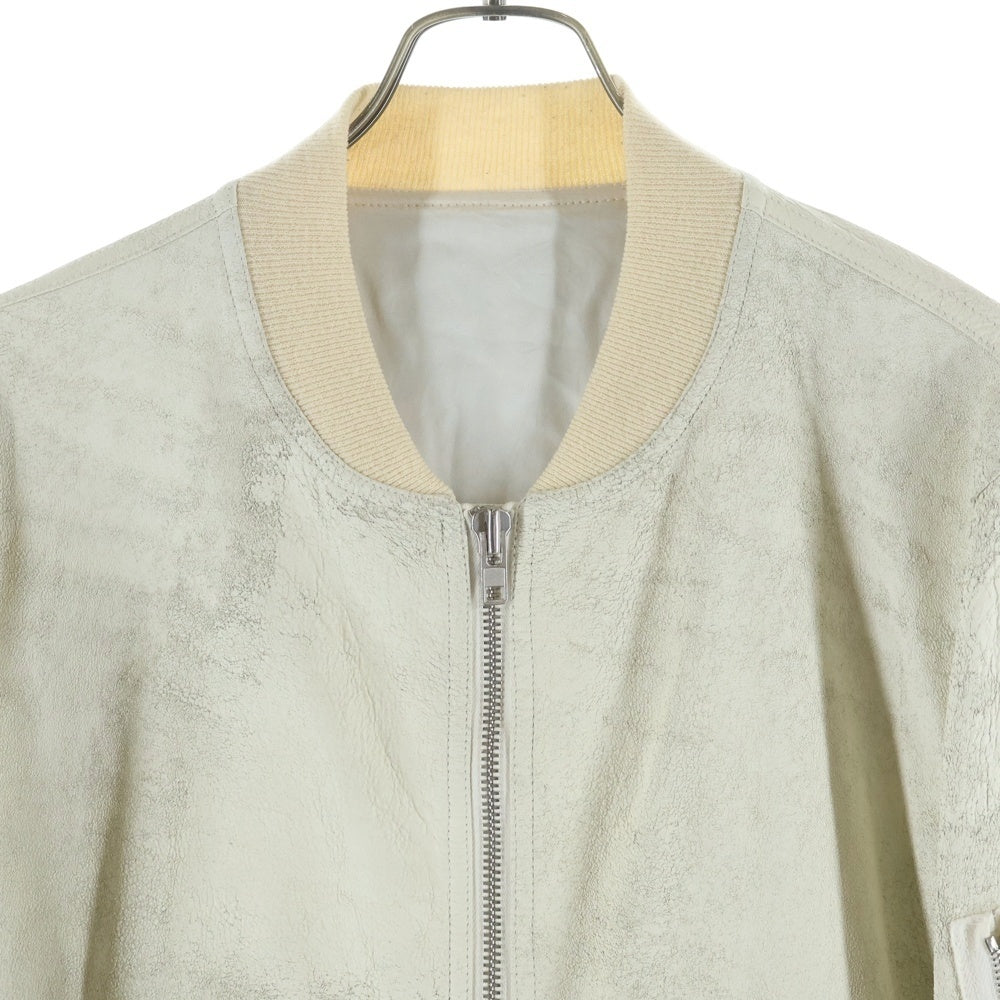 Rick Owens(リックオウエンス) 15SS シングル レザージャケット ホワイト RU15S4771-LB
