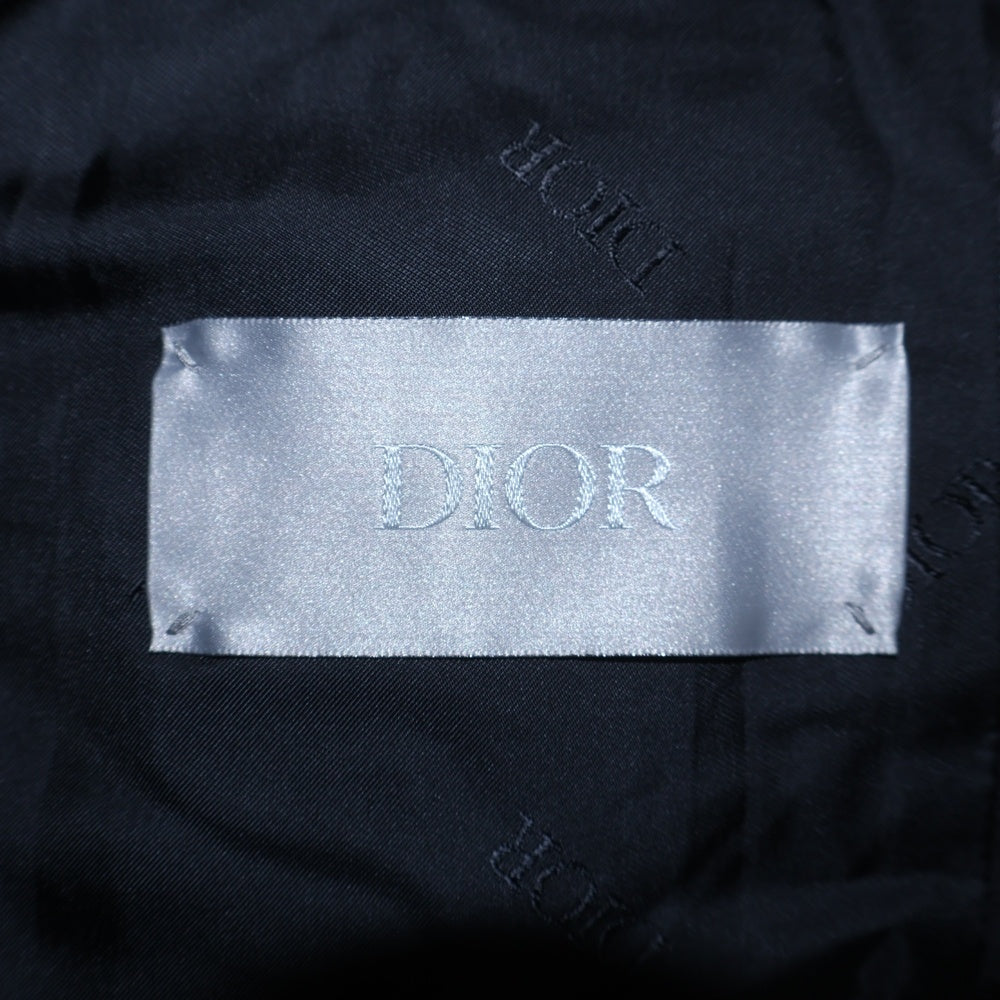 DIOR(ディオール) 20AW ×Judy Blame ×ジュディ・ブレイム 刺繍デザイン ツートンボンバージャケット MA-1 ブラック/ネイビー 043C430A4978
