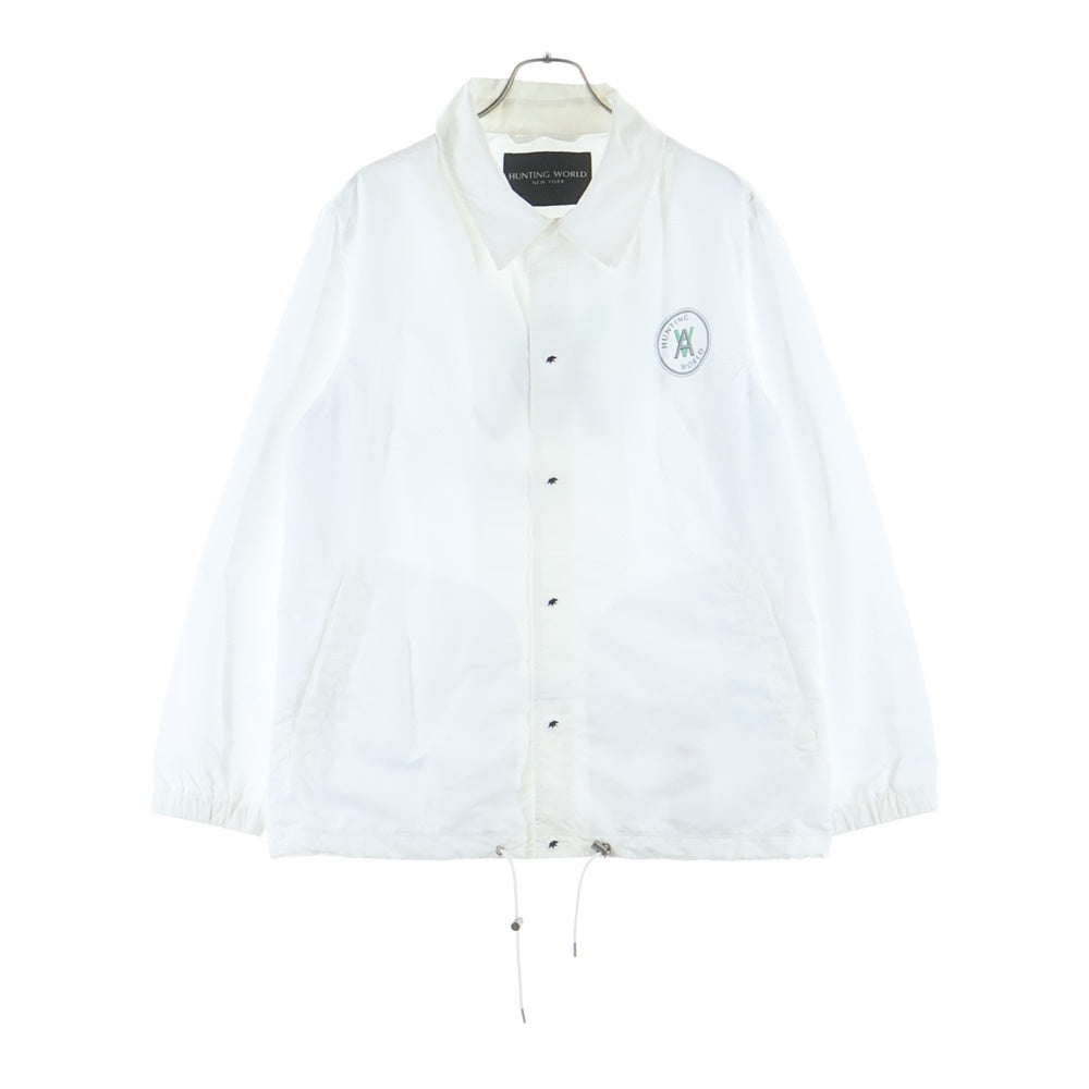 HUNTING WORLD(ハンティングワールド) ×Arsham Studio アーシャムスタジオ プリント コーチジャケット ホワイト HWDSM03