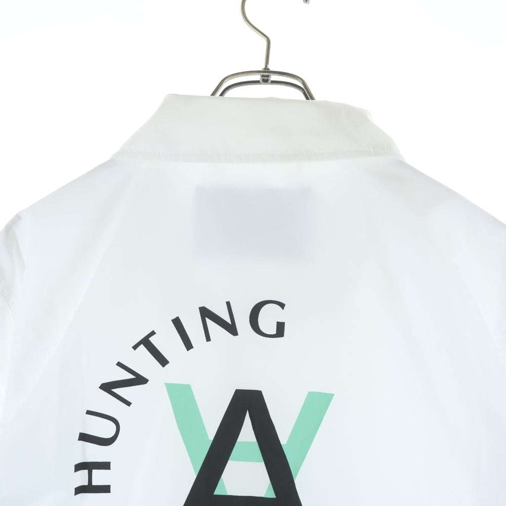 HUNTING WORLD ハンティングワールド ×Arsham Studio アーシャムスタジオ プリント コーチジャケット ホワイト HWDSM03 HUNTING WORLD(ハンティングワールド) ×Arsham Studio アーシャム