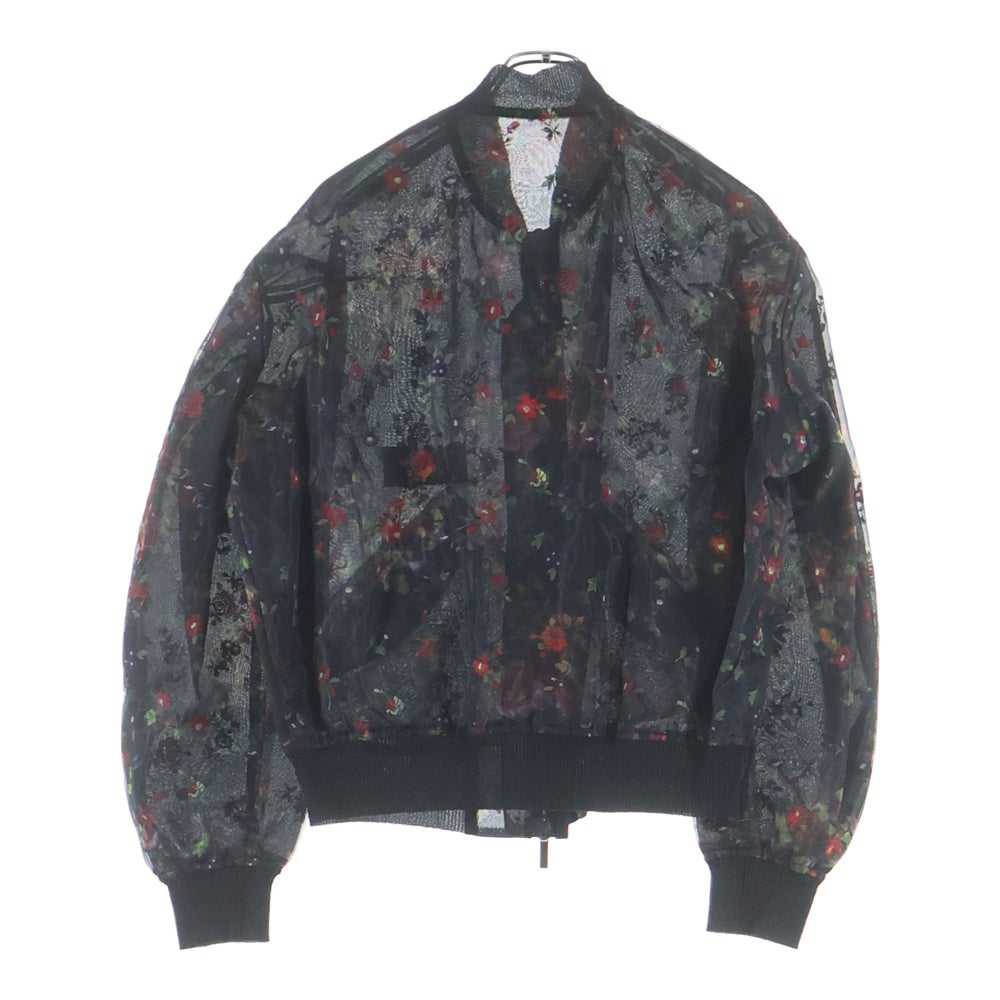 DIOR(ディオール) 19SS フラワー総柄 シルクボンバージャケット ブラック 92PC401B4478