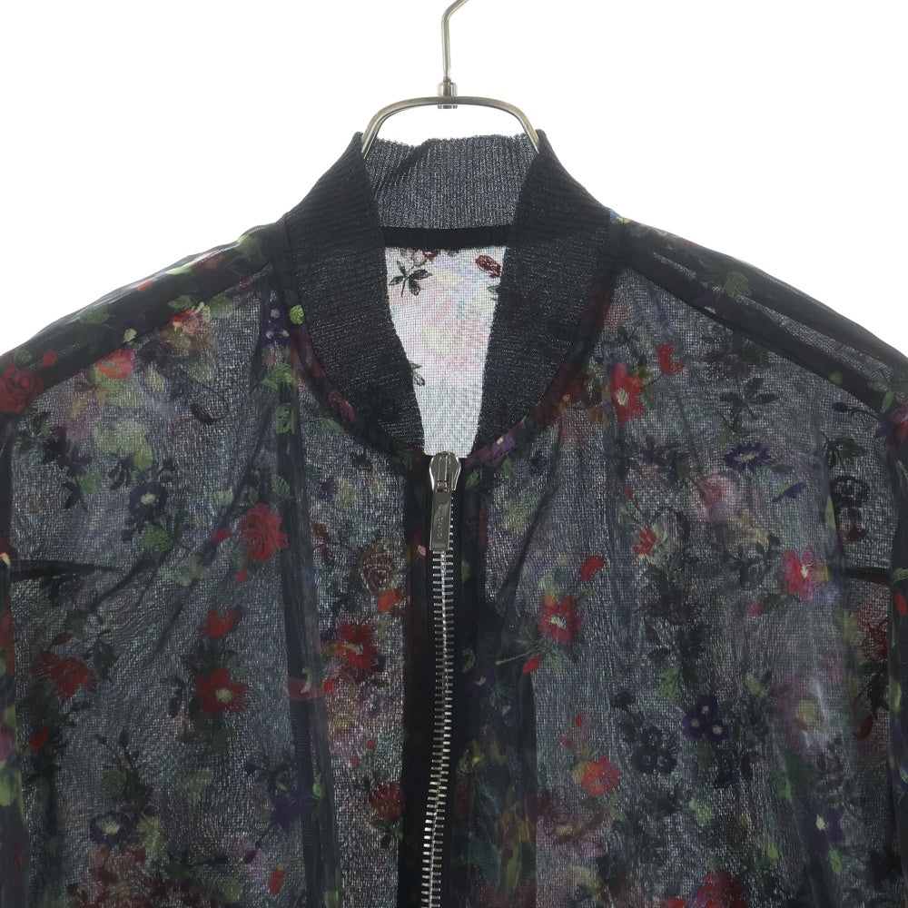 DIOR(ディオール) 19SS フラワー総柄 シルクボンバージャケット ブラック 92PC401B4478