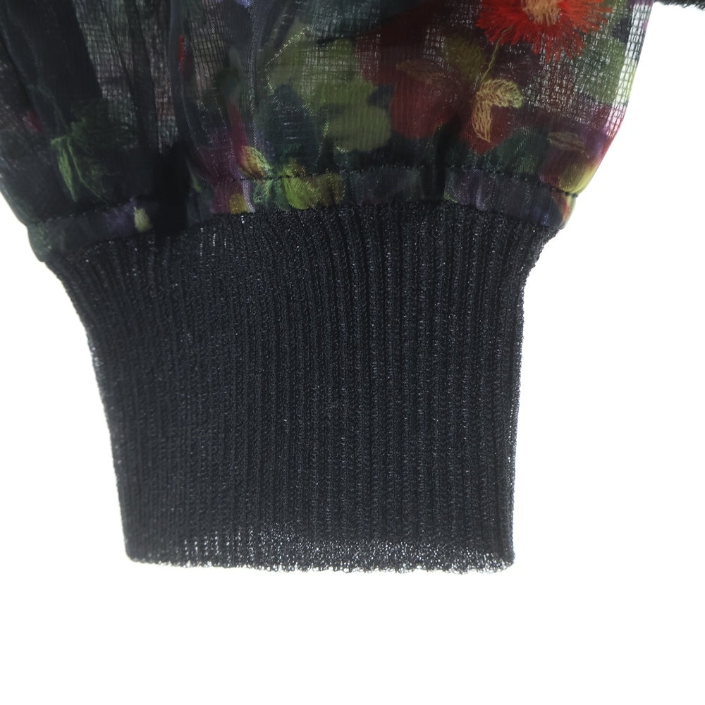 DIOR(ディオール) 19SS フラワー総柄 シルクボンバージャケット ブラック 92PC401B4478