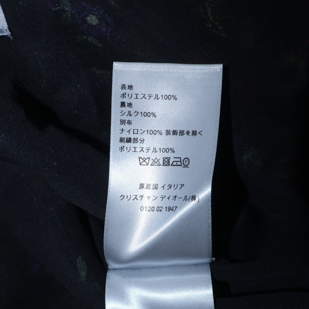 DIOR(ディオール) 19SS フラワー総柄 シルクボンバージャケット ブラック 92PC401B4478