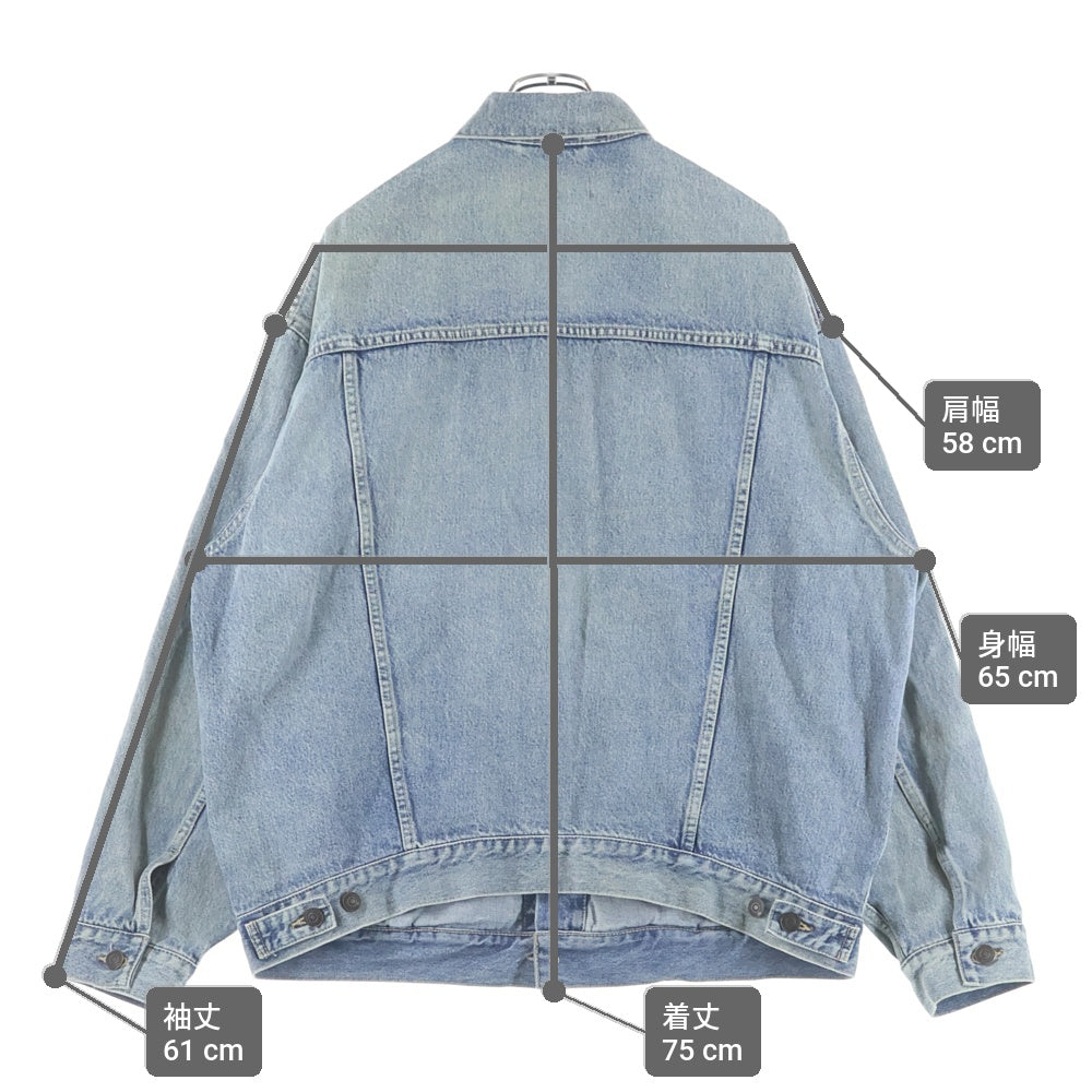 BALENCIAGA(バレンシアガ) ロゴ刺繍 デニムジャケット インディゴ 671889