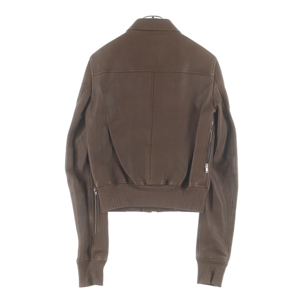 Rick Owens(リックオウエンス) 16AW Glitter Trench Cropped Ram Leather Jacket ラムスキン シングルレザージャケット ブラウン RR16F6715-LBU