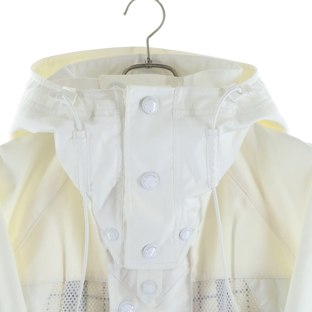 BURBERRY(バーバリー) Pop Trading Company テクニカルパーカー バックプリント メッシュ ナイロン テックコート ホワイト 8061318