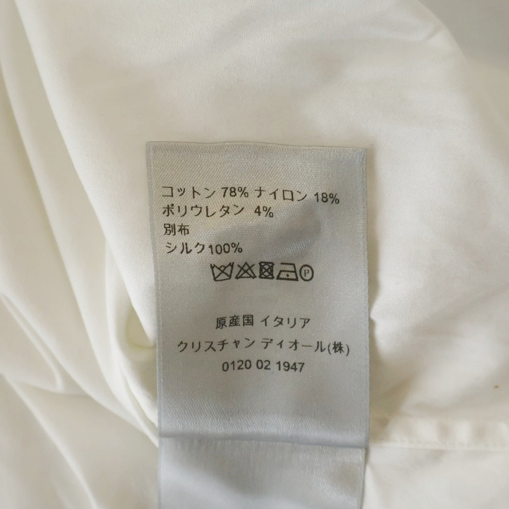 DIOR(ディオール) 18AW フェイクネクタイ BEE刺繍 長袖シャツ ホワイト 833C559K1223