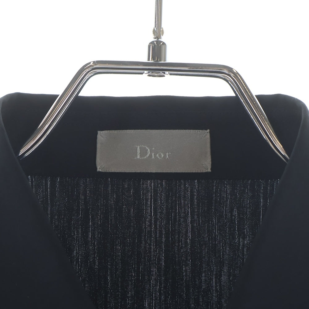 DIOR(ディオール) BEE刺繍 比翼ボタン 長袖シャツ ブラック 733C554B2088