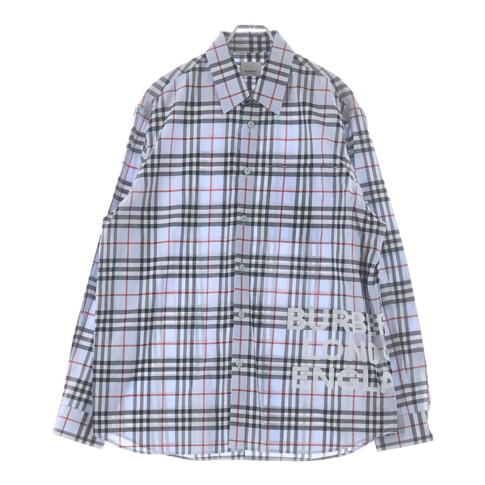 BURBERRY(バーバリー) ノヴァチェック コットンシャツ 長袖シャツ ブルー 8017568