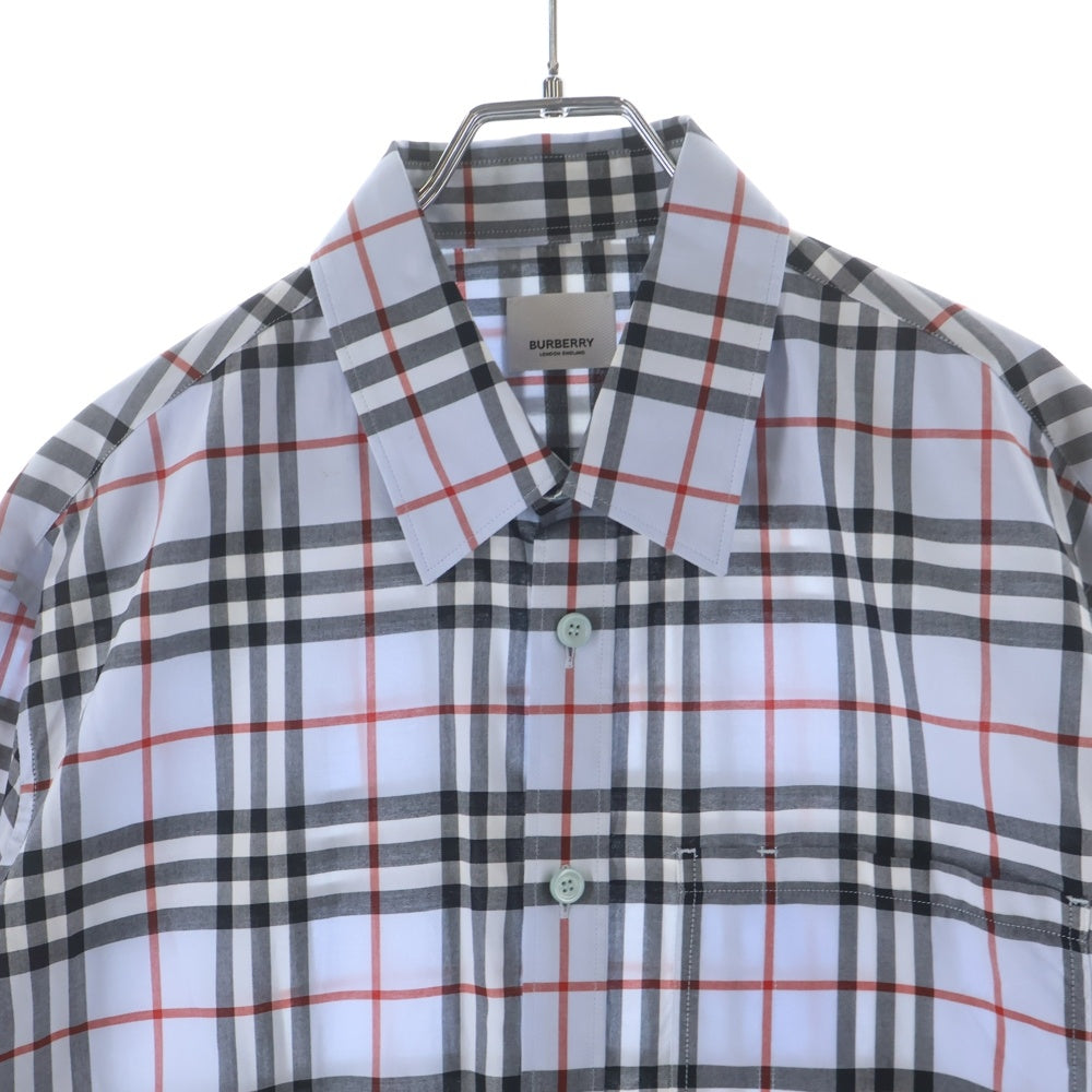 BURBERRY(バーバリー) ノヴァチェック コットンシャツ 長袖シャツ ブルー 8017568