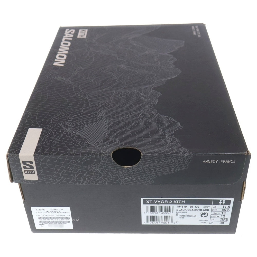 KITH(キス) ×SALOMON XT -Voyager 2 454510 ×サロモン ジップデザイン ローカットシューズ ブラック 454510