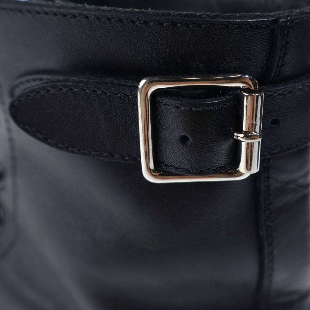CELINE(セリーヌ) BULKY バルキー スタッズロゴ レザー レースアップ ハイカットシューズ ショートブーツ ブラック 345983579C.38NO