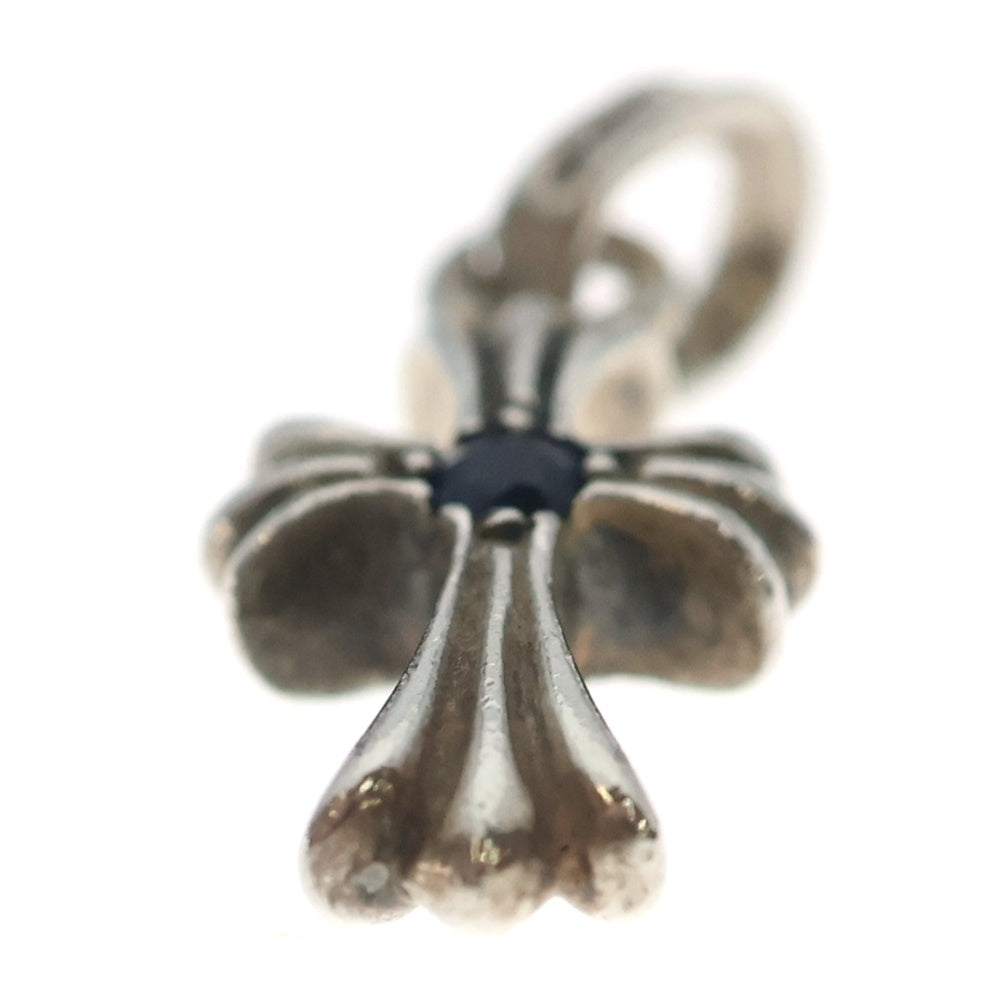 CHROME HEARTS(クロムハーツ) CRS BBYFAT SAP ベイビーファットクロス アフター両面1サファイア ペンダントトップ シルバー