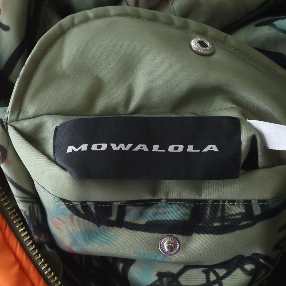 Mowalola(モワローラ) 25AW GRAFFITI BOMBER JACKET グラフィック ボンバージャケット カーキ
