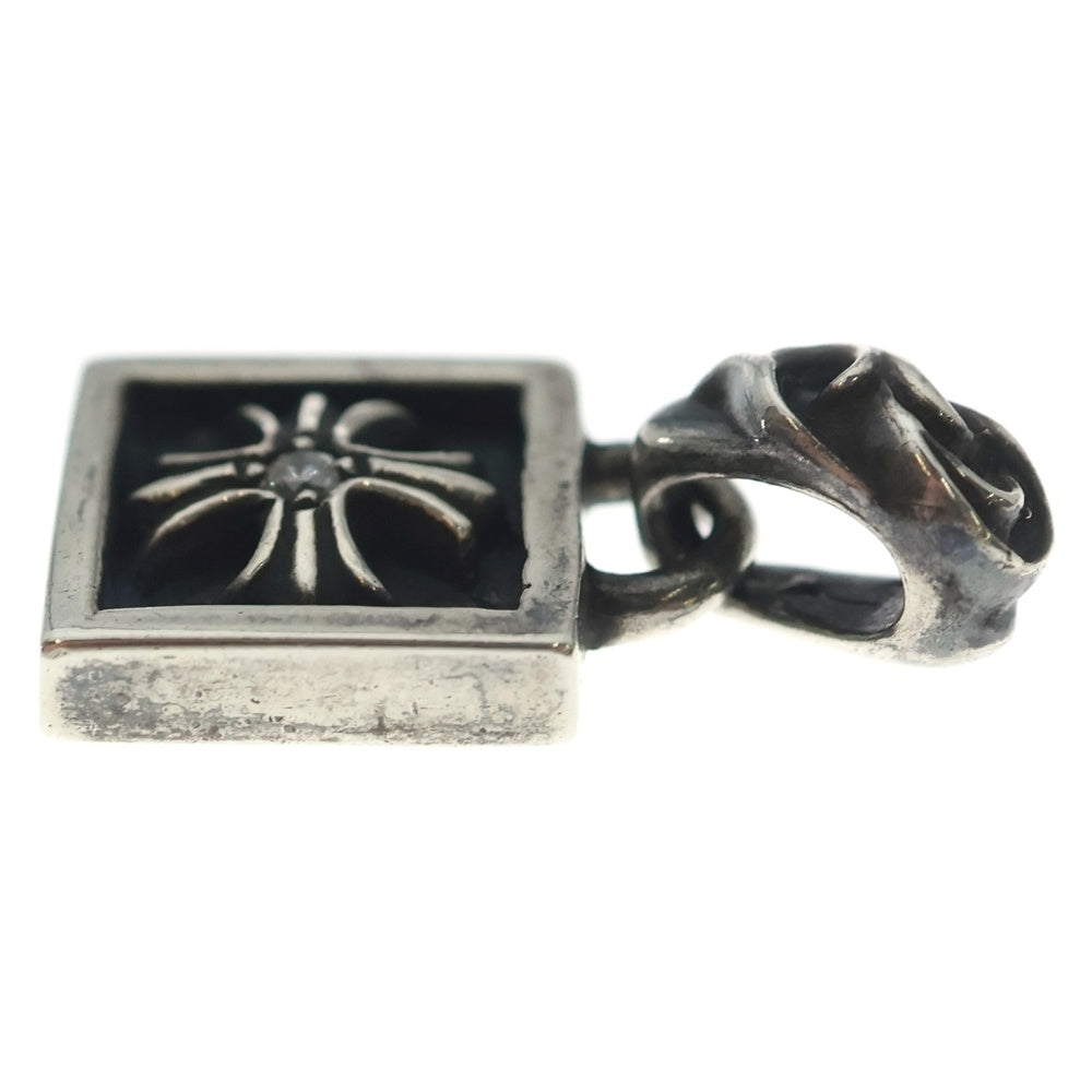 CHROME HEARTS(クロムハーツ) FRAMED CH PLUS A/1DIA フレームドCHプラス アフター1ダイヤ チャーム シルバーネックレストップ