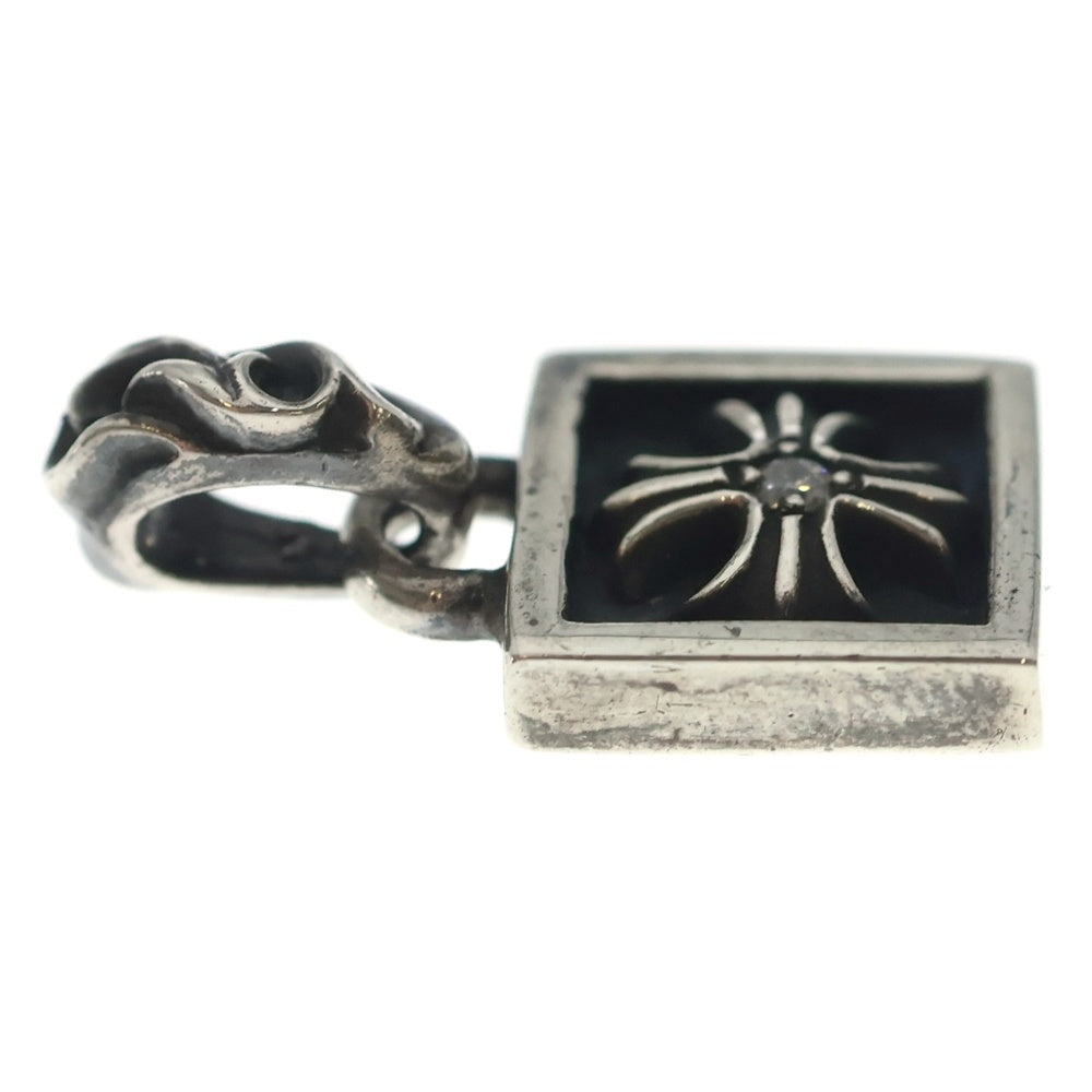CHROME HEARTS(クロムハーツ) FRAMED CH PLUS A/1DIA フレームドCHプラス アフター1ダイヤ チャーム シルバーネックレストップ