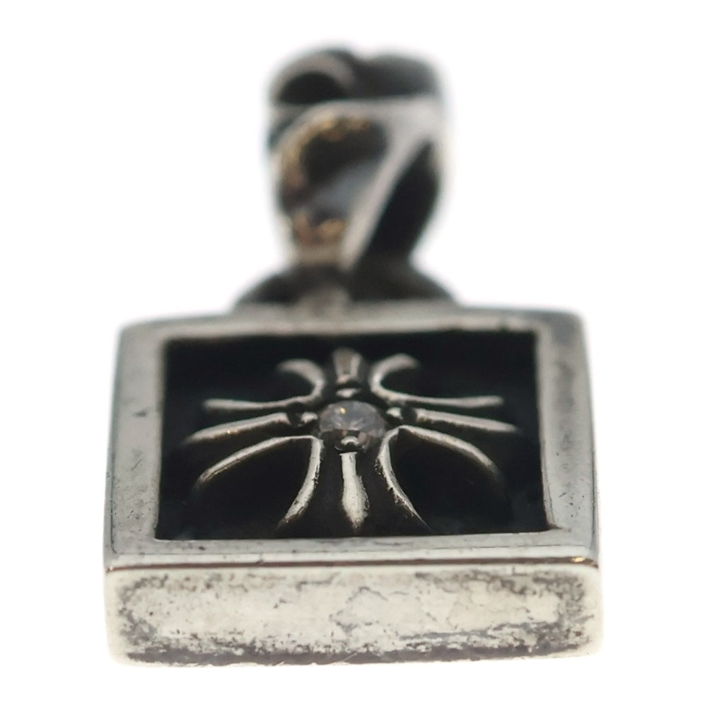 CHROME HEARTS(クロムハーツ) FRAMED CH PLUS A/1DIA フレームドCHプラス アフター1ダイヤ チャーム シルバーネックレストップ