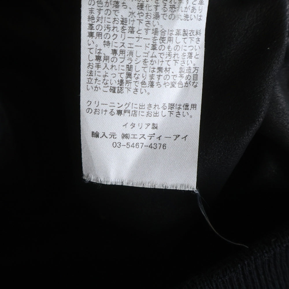 NO BRAND(ノーブランド) VALSTARINO Suede Blouson Jacket Suede Leather ヴァルスタリーノ スエードブルゾンジャケット スエード レザー ブラック