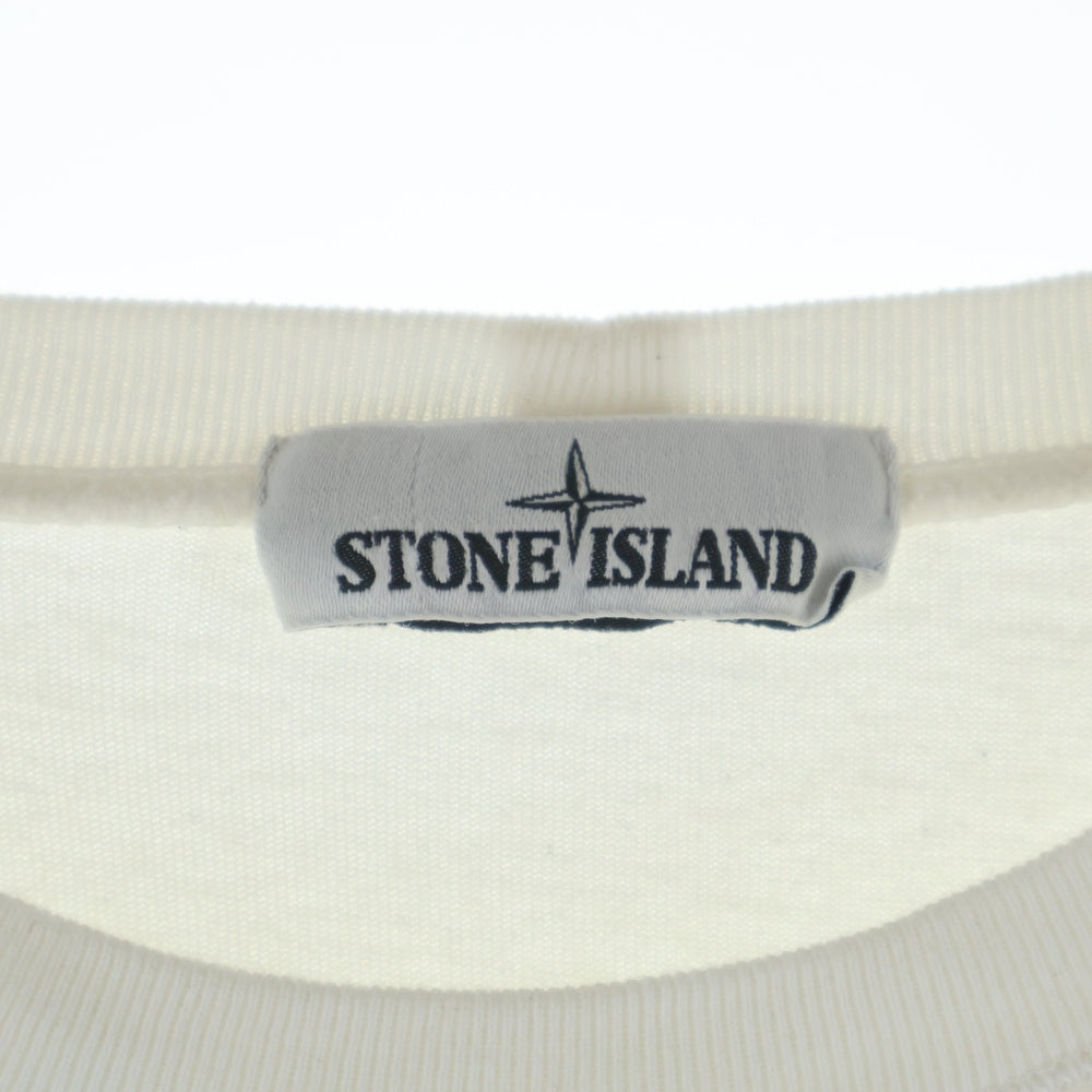 STONE ISLAND(ストーンアイランド) Heavyweight Cotton Crew Neck Long-Sleeve T-shirt ヘビーウェイトコットンクルーネック長袖Tシャツ カットソー ホワイト 711562350