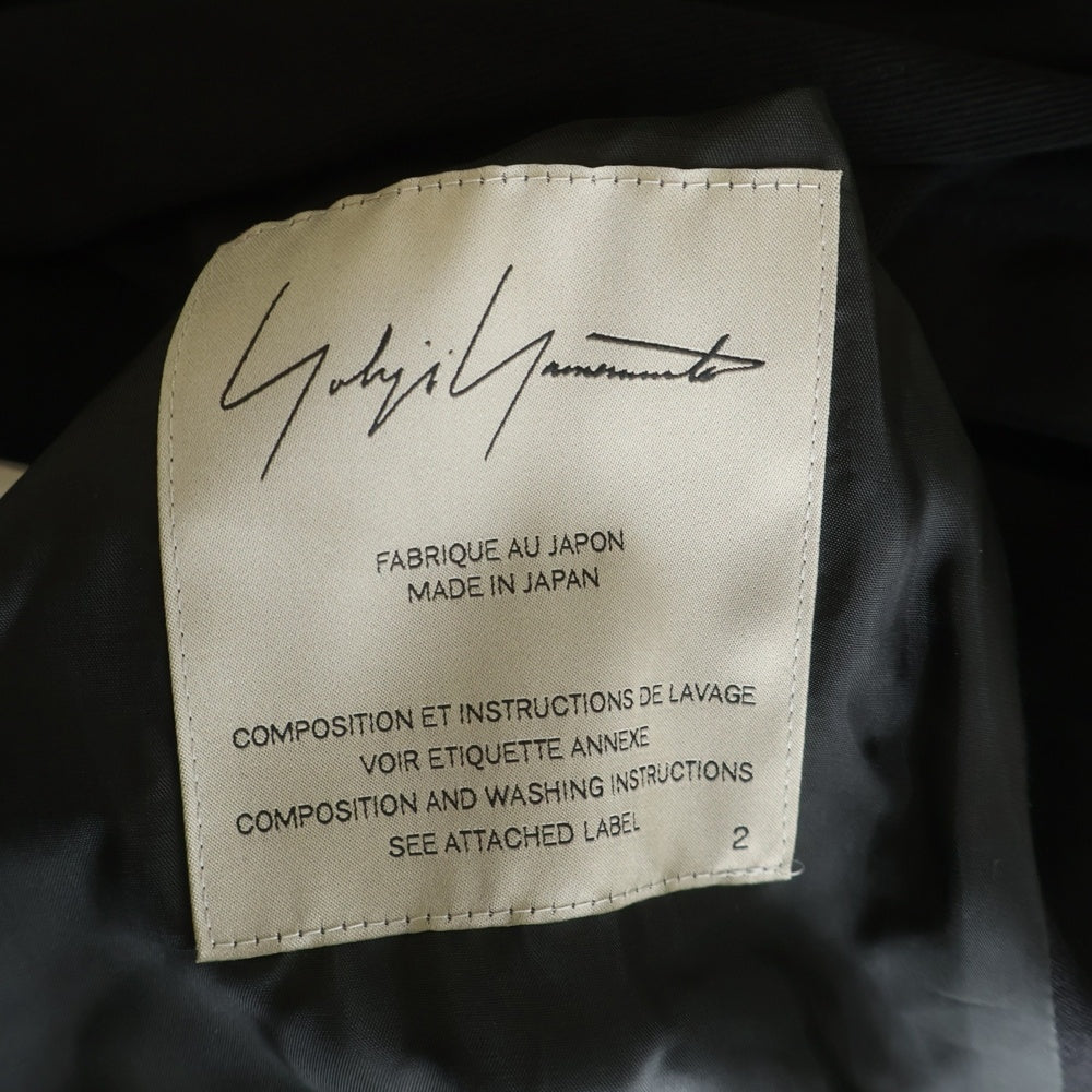 Yohji Yamamoto(ヨウジヤマモト) スリット変形デザイン ニット切り替え フーデッド ジップアップ ジャケット ブラック レディース FD-J10-100