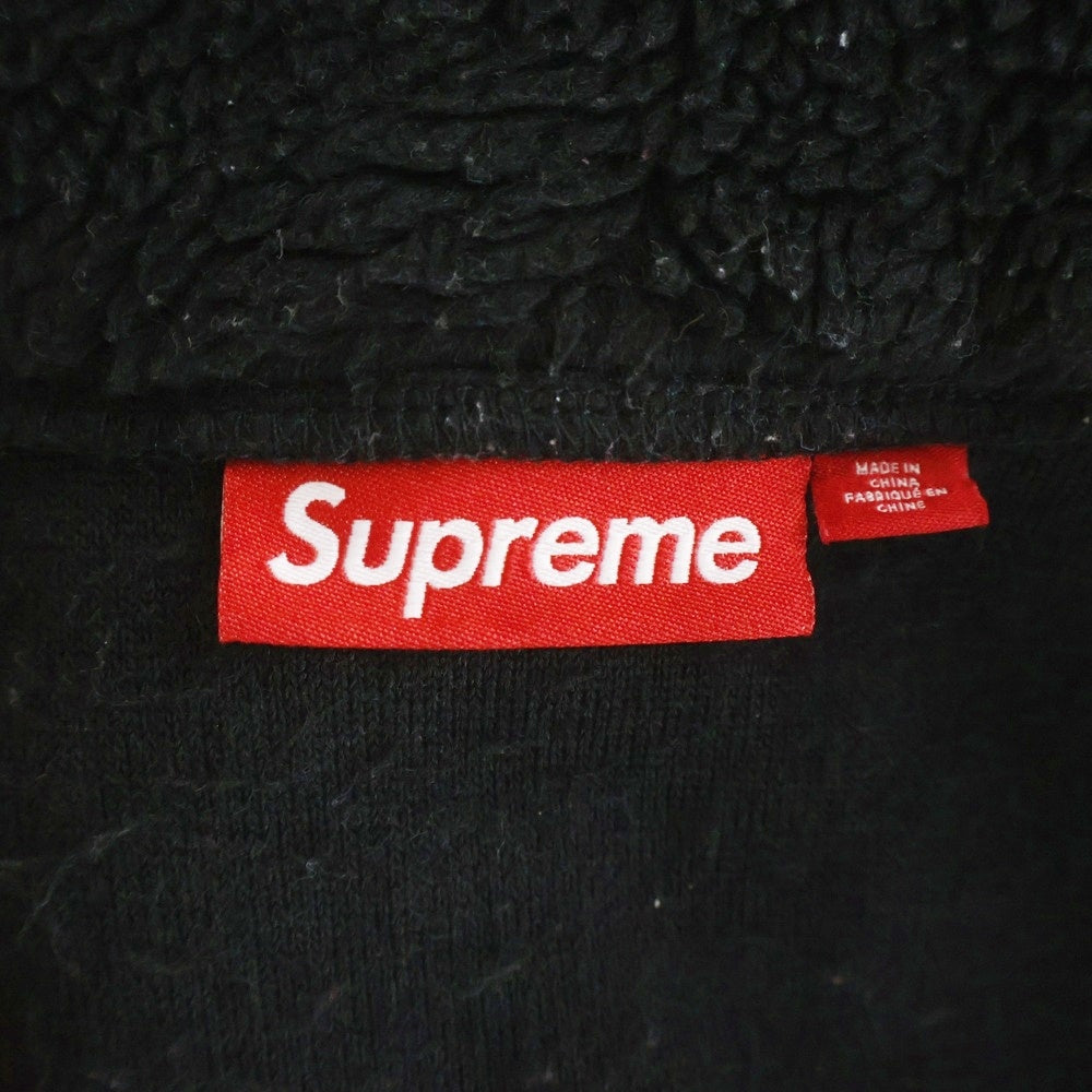 SUPREME(シュプリーム) 25SS Shoulder Logo Fleece Jacket ショルダーロゴデザイン ジップアップ フリースジャケット ブラック