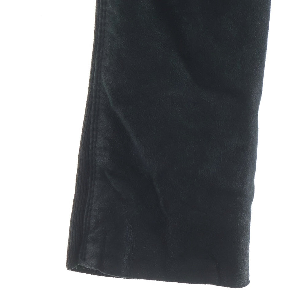 Rick Owens(リックオウエンス) Hooded Leather Jacket フード付きレザージャケット アウター ブラック RP3711