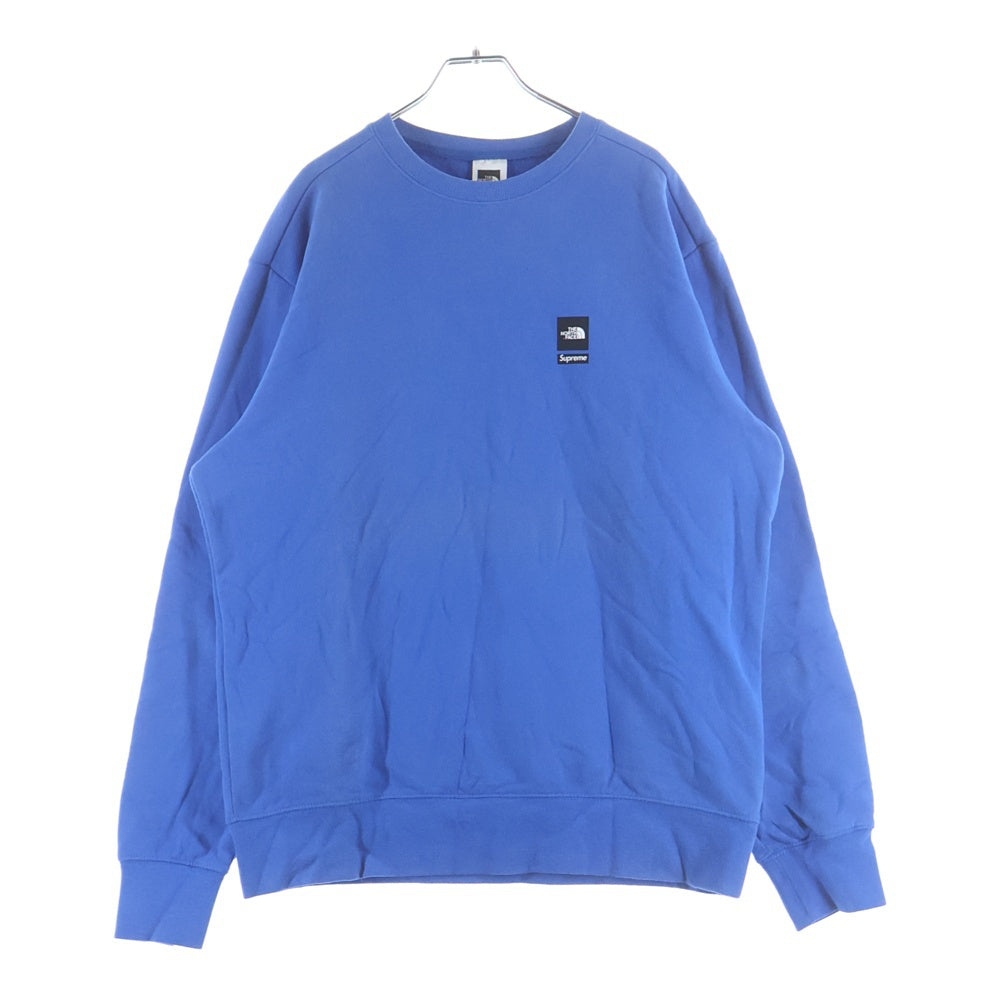 SUPREME(シュプリーム) ×THE NORTH FACE 17FW Mountain Crewneck Sweatshirt ノースフェイス マウンテン クルーネック スウェット トレーナー ブルー
