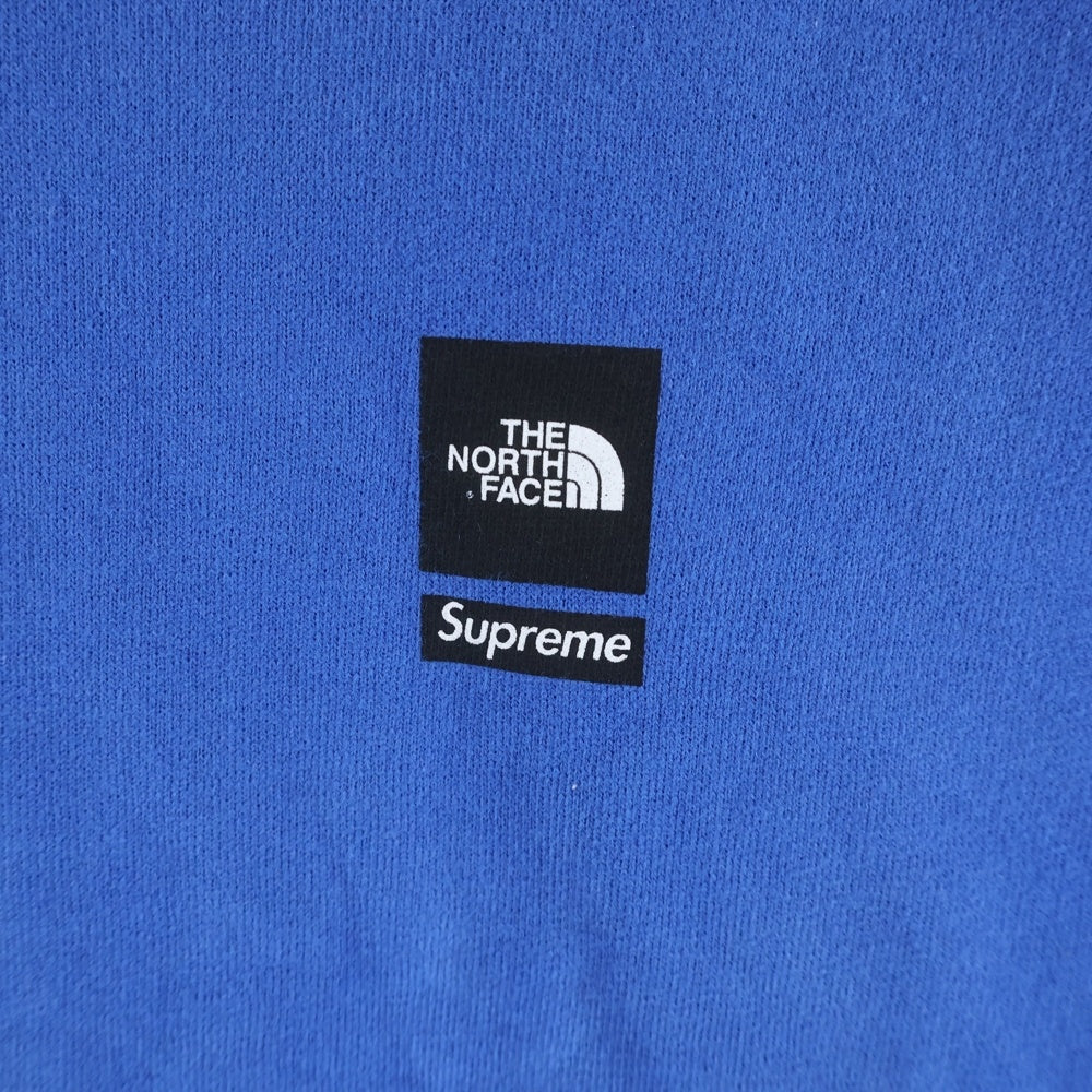 SUPREME(シュプリーム) ×THE NORTH FACE 17FW Mountain Crewneck Sweatshirt ノースフェイス マウンテン クルーネック スウェット トレーナー ブルー