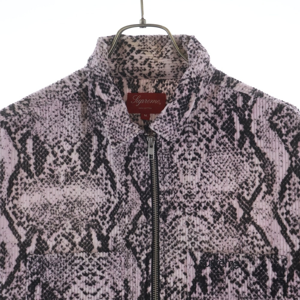 SUPREME(シュプリーム) 20AW Snakeskin Corduroy Zip Up Shirt