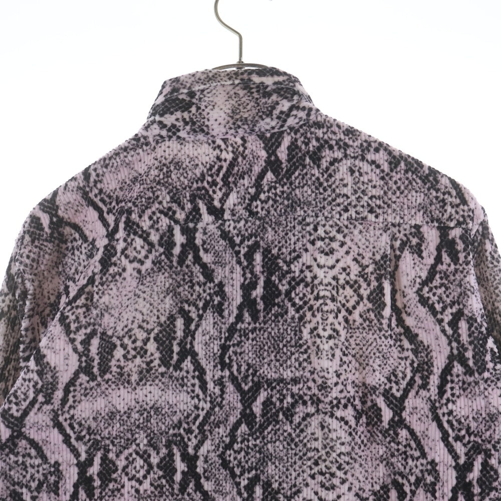 SUPREME(シュプリーム) 20AW Snakeskin Corduroy Zip Up Shirt スネークスキン ジップアップ コーデュロイジャケット ピンク