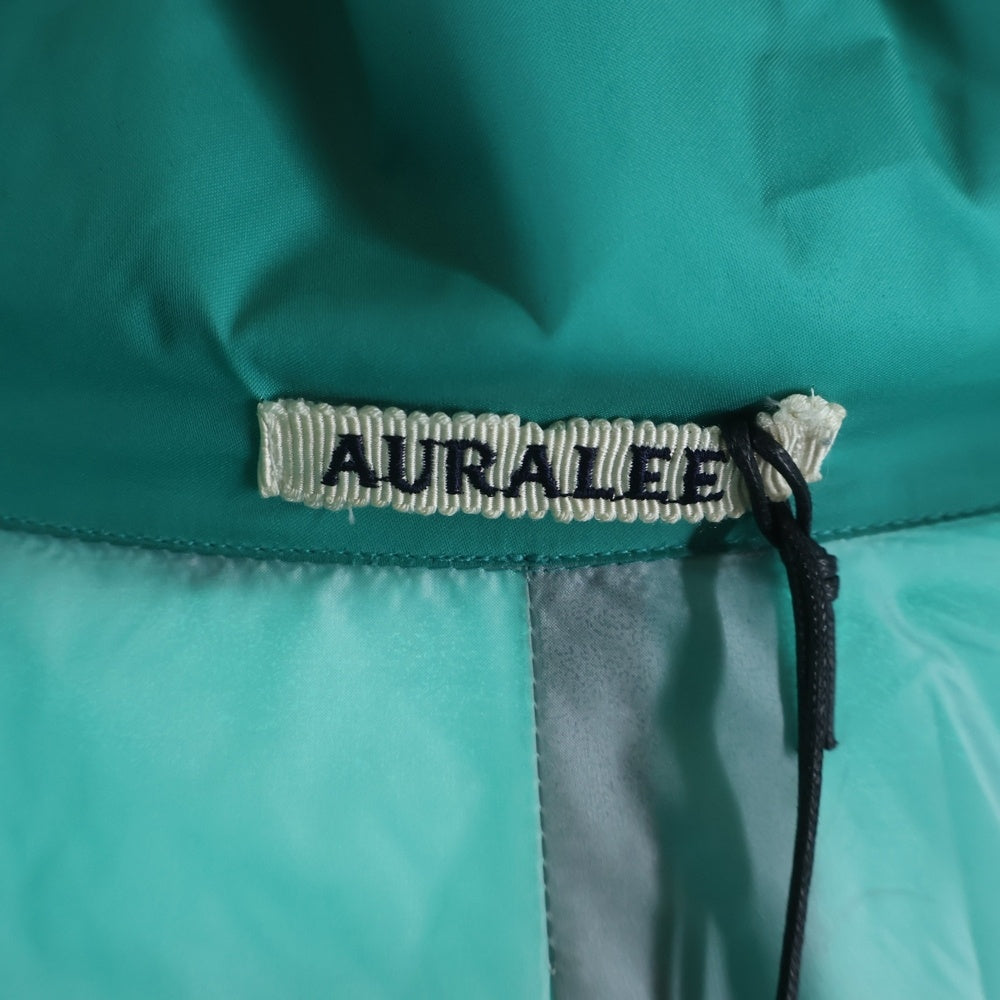 AURALEE(オーラリー) 24SS HARD TWIST POLYESTER SATIN LAMINATE ZIP BLOUSON ハード ツイスト ポリエステル サテン ラミネート ジップアップブルゾンジャケット A24SB02SL
